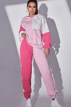 Load image into Gallery viewer, Exposed Seams Color Block Hoodie and Pants Set
