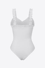 Load image into Gallery viewer, Ribbed Ruffle Trim Sleeveless Bodysuit
