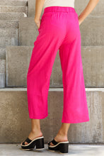 Load image into Gallery viewer, And The Why In The Mix Full Size Pleated Detail Linen Pants in Hot Pink
