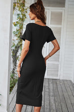 Load image into Gallery viewer, Button Down Square Neck Knit Midi Dress
