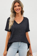 Load image into Gallery viewer, V-Neck Dropped Shoulder Tunic Top

