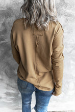 Load image into Gallery viewer, Notched Neck Dropped Shoulder Top
