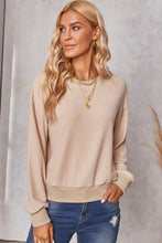 Load image into Gallery viewer, Round Neck Dropped Shoulder Sweatshirt
