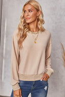 Round Neck Dropped Shoulder Sweatshirt