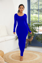 Load image into Gallery viewer, Round Neck Solid Bodycon Dress
