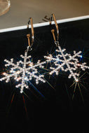 Rhinestone Snowflake-Shaped Earrings