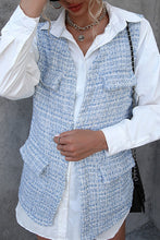 Load image into Gallery viewer, Plaid Open Front Vest with Pockets
