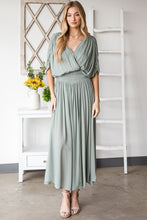 Load image into Gallery viewer, HEYSON Full Size Napa Valley Gauze Surplice Midi Dress
