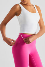 Load image into Gallery viewer, Side Drawstring Scoop Neck Sports Tank
