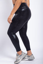 Load image into Gallery viewer, Mono B Plus Size Snakeskin Print High-Waisted Leggings

