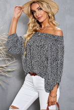 Load image into Gallery viewer, Botanical Print Off-Shoulder Balloon Sleeve Top
