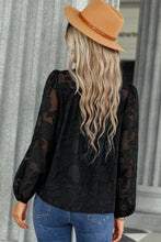 Load image into Gallery viewer, Floral Applique Puff Sleeve Blouse
