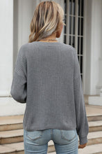 Load image into Gallery viewer, V-Neck Drop Shoulder Sweater
