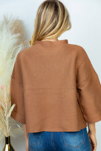 Load image into Gallery viewer, White Birch Full Size Horizontal-Ribbing Sweater in Chestnut
