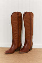 Load image into Gallery viewer, Qupid Countryside Contrast Knee High Cowboy Boots
