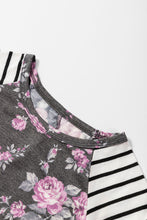 Load image into Gallery viewer, Girls Floral Striped Raglan Sleeve Dress
