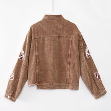 Load image into Gallery viewer, Dropped Shoulder Football Print Jacket
