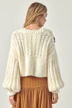 Load image into Gallery viewer, Petal Dew Flower Detail Button Front V-Neck Cardigan
