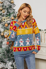 Load image into Gallery viewer, Christmas Snowman Round Neck Sweater
