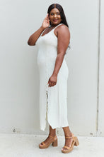 Load image into Gallery viewer, Culture Code Look At Me Full Size Notch Neck Maxi Dress with Slit in Ivory
