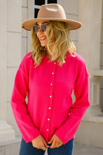Load image into Gallery viewer, Button-Up Round Neck Cardigan
