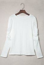 Load image into Gallery viewer, Textured Puff Sleeve Knit Top
