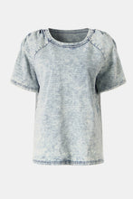 Load image into Gallery viewer, Acid Wash Denim T-Shirt and Side Tie Skirt Set
