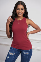 Load image into Gallery viewer, Round Neck Ribbed Tank Top
