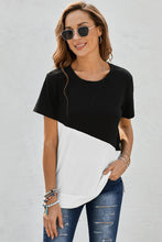 Load image into Gallery viewer, Two-Tone Round Neck Tee
