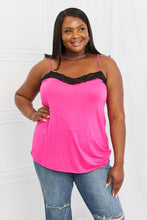 Load image into Gallery viewer, Celeste In The Moment Full Size Lace Detail Tank Top in Fuchsia
