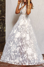 Load image into Gallery viewer, Floral Lace Backless V-Neck Dress
