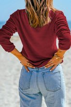 Load image into Gallery viewer, Waffle-Knit Dropped Shoulder Top
