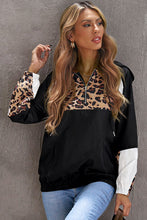 Load image into Gallery viewer, Leopard Quarter-Zip Hoodie
