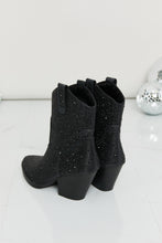 Load image into Gallery viewer, Forever BLACK Rhinestone Cowboy Booties DIBS 1010
