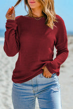 Load image into Gallery viewer, Waffle-Knit Dropped Shoulder Top
