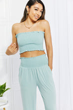 Load image into Gallery viewer, ZENANA Basic Jogger Set In Light Green &amp; Smocking Detail
