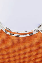Load image into Gallery viewer, Leopard Contrast Waffle Knit Top
