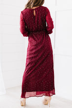 Load image into Gallery viewer, Rhinestone Surplice Split Maxi Dress

