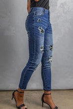 Load image into Gallery viewer, Patchwork Skinny Jeans with Pockets DIBS PATCHWORK
