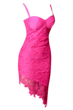 Load image into Gallery viewer, Sleeveless Asymmetrical Lace Bodycon Dress

