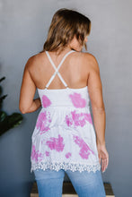 Load image into Gallery viewer, White Birch Finders Keepers Full Size Tie-Dye Lace Top
