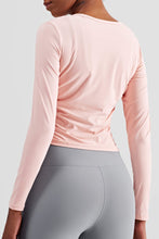 Load image into Gallery viewer, Gathered Detail Long Sleeve Sports Top
