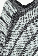 Load image into Gallery viewer, Heathered V-Neck Fringe Hem Poncho
