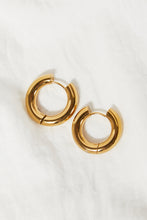 Load image into Gallery viewer, GNJ MANUFACTURING A Touch of Sparkle Hoop Earrings
