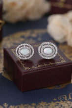 Load image into Gallery viewer, 925 Sterling Silver Opal Round Stud Earrings
