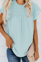 Load image into Gallery viewer, Layered Flutter Sleeve Smocked Blouse
