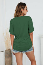 Load image into Gallery viewer, V-Neck Side Ruched Tee
