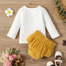 Load image into Gallery viewer, Baby Button Front Waffle Knit Top and Bloomer Set
