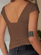 Load image into Gallery viewer, Sweetheart Neck Short Sleeve Top
