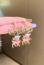 Load image into Gallery viewer, Christmas Deer Heart Drop Earrings
